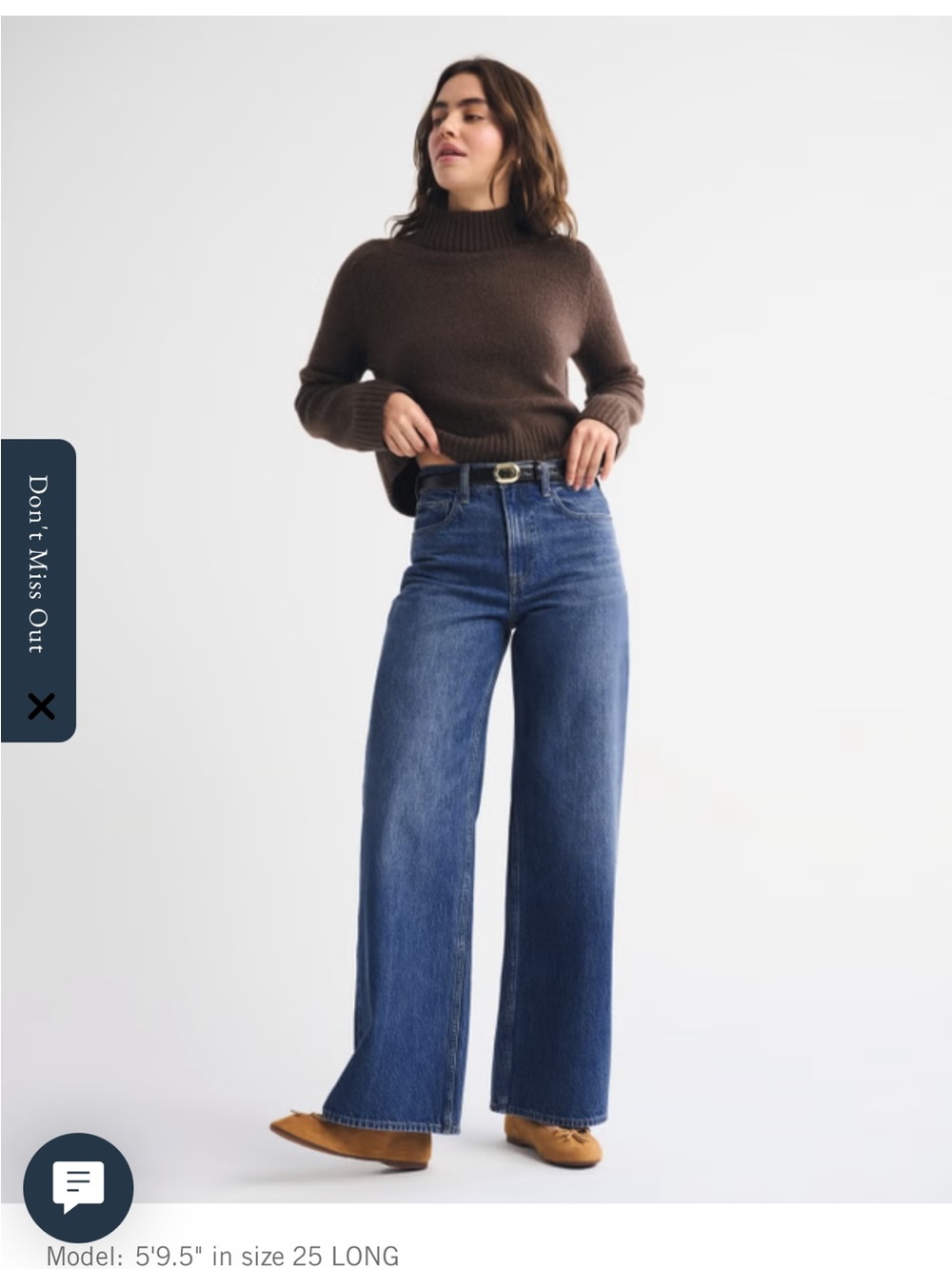 Abercrombie & Fitch Dark Blue High-Rise Wide-Leg Jeans